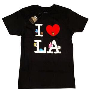 BT21 - I Love LA Black Graphic Deadstock T-Shirt